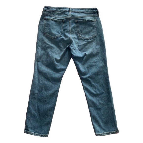 OLD NAVY Women's High Rise Power Slim Straight Distressed Ankle Jeans Sz 14 - Picture 5 of 8